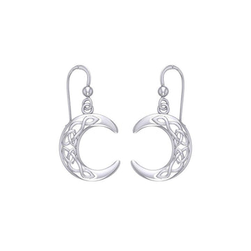 An inspirational guidance of the Crescent Moon ~ Sterling Silver Dangle Earrings Jewelry TE2007 - Jewelry